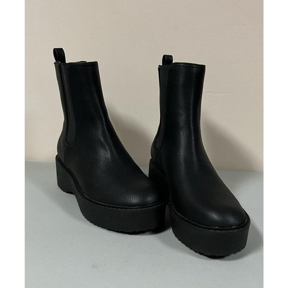 Mix No 6 Black ‘Caraline’ Chunky Platform Chelsea Boots Booties Shoes Size 9 🕷️ - Picture 1 of 4